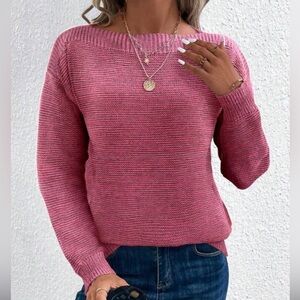 EMERY ROSE Women's Pink Sweater Size: XL